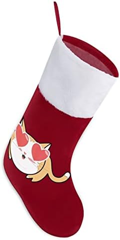 Slatka mačka božićna čarapa božićne čarape torbica za kuću porodica xmas dekor