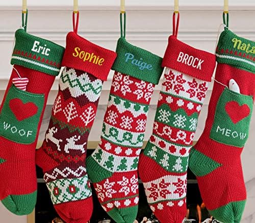 TeaMore Custom Božićne čarape Personalizirane božićne čarape s imenom Custom Name Sharming Viseći Xmas Sharing