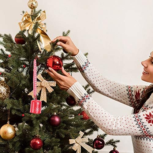 ValicLud 10pcs Božićna zvona ukrasi Jingle Bell Xmas Tree Viseći dekor s vrpcom
