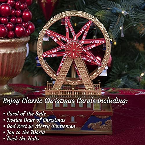 Pametne kreacije Božićna mini Ferris kotača Muzička kutija, LED lampica prikazuje muzičko uređenje