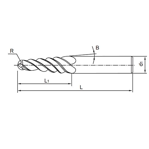 2kom / paket JERRAY CNC rezbarenje 2 Flaute konusne kuglične krajnje mlinove ugao 5.09° radijus vrha=0.25