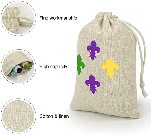 Mardi Gras Fleur De Lis logo Drawstrings torbe za odlaganje bombona poklon torbice za višekratnu