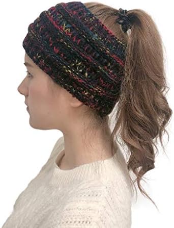 Cap Women Crochet Knit Splice Holey Trake za glavu Plišane vanjske čvrste bejzbol kape cool kape za dječake