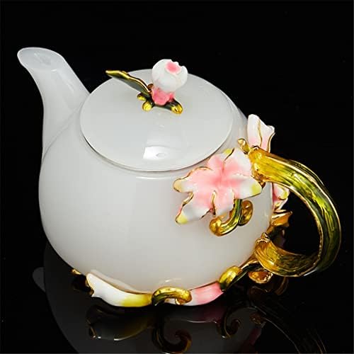 Ccbuy ljiljan jade porcelan čajnik bijeli porculanska emajla za domaćinstvo teapota boja glazura za glazuru malog pojedinačnog lonca