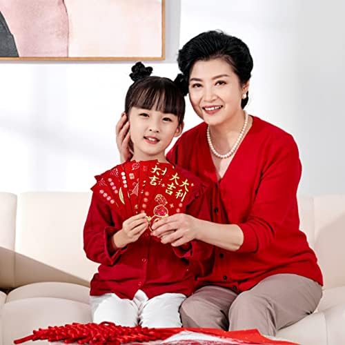 Crvene koverte kineske, teške kineske novogodišnje crvene koverte, Hongbao, koverte od crvenog novca za gotovinu,