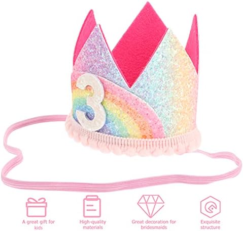 BESTOJARD divan rođendanski šešir sa brojem Party Baby Pink Crown Party princeza Party kapa za dječake djevojčice