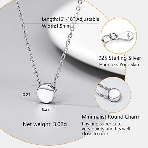 PROSILVER 925 Srebrna slatka ogrlica za žene, srce/križ/okrugla/zvijezda/mjesec/trokut/vertikalna,