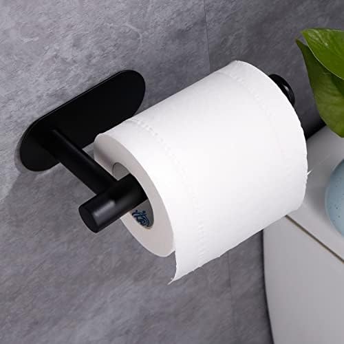 Diudiu CAT samoljepljivi držač rolne toaletnog papira, mat crni držač toaletnog papira SUS304 Nerđajući čelik,držači