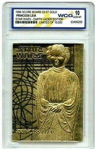 Star Wars Princess Leia i Darth Vader GEM-MT 10 23 KT Gold Card! 1 / 10.000!