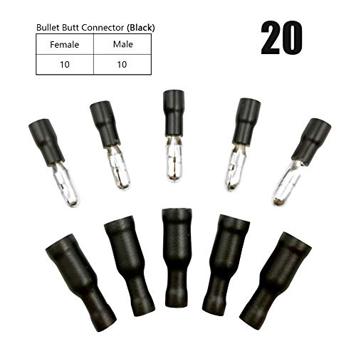Bullet Butt konektori, Sopoby 100kom izabrane izolovani ženski & amp; muški Crimp žica terminali mesing, 22-16