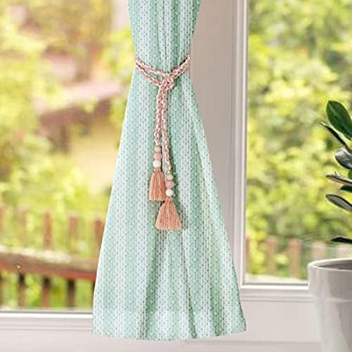 Handwven Tassel zidni ukras Hanging pamuk konop pleteni drveni zglobni zglob za zavjese Hanging Dekorativni