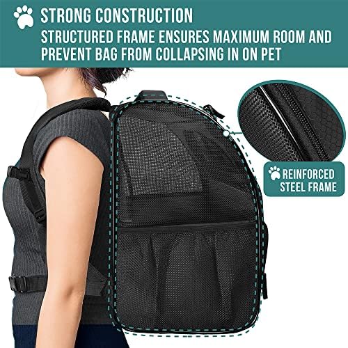 PetAmi Deluxe ruksak za kućne ljubimce za male mačke i pse, štence | ventilirani dizajn, dvostrani