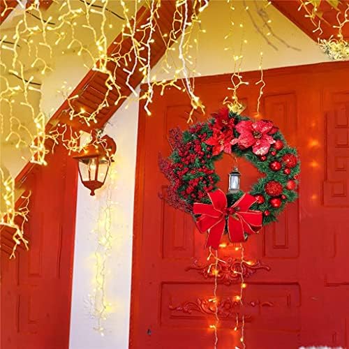 Zsedp crveni božićni vijenac šampanjac zlatni božićni vijenac prozor zidnih ukrasa za ukrašavanje vrata Početna