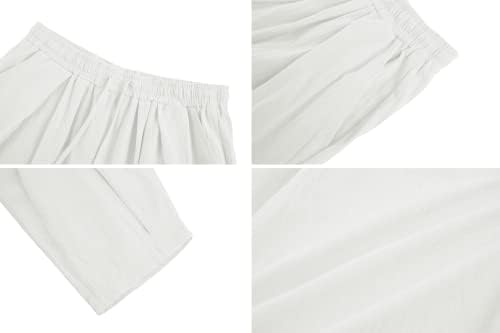 Gafeng Muške line Yoga hlače elastična struka nacrtaju ljetna plaža labava fit casual pantalone