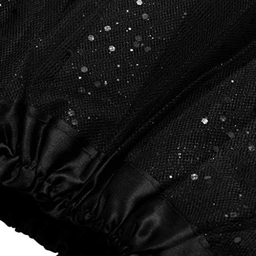HARAJUKU Ljeto 3 slojevljena kratka suknja za odrasle žene Paillette elastične suknje za žene Trendy Tutu ples mini suknja crna