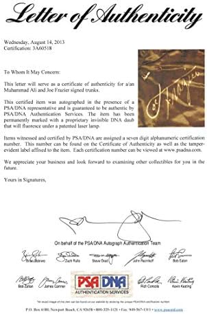 Muhammad Ali & Joe Frazier potpisali Crna Everlast Boks gaće PSA Itp # 3A60518