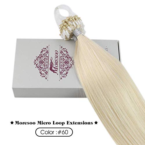 Moresoo Remy Human Hair Micro Bead Hair Extensions 18 Inch Bundle Itip Hair Extensions Keratin Tip Boja Kose