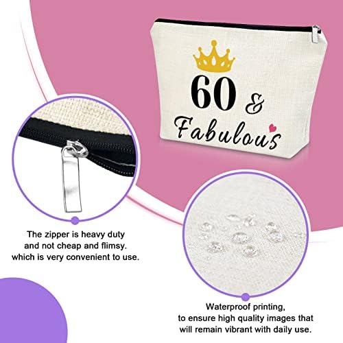 Sazuwu 60. rođendanski pokloni za ženska torba za šminkanje 60 godina stari rođendanski poklon za baku