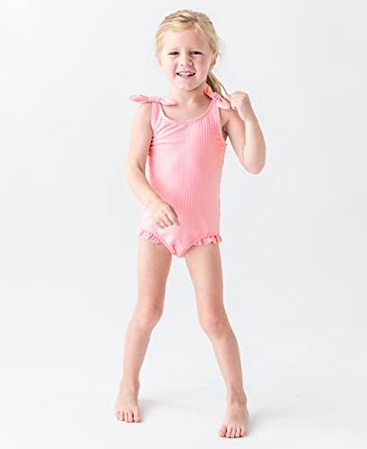 RuffleButts® za bebe / Toddler Girls Ruffle remen jedan komad kupaći kostim W / UPF 50+ Zaštita od sunca