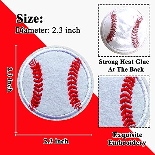 Jiumei bejzbol patch vezena značka - jednostavno diy željezo na / šivajte na zakrpu za popravak odjeće, kape,