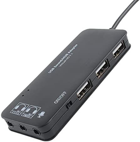 Konektori 3 Port USB2. 0 Hub eksterni USB zvučna kartica nema eksterni drajver Stereo zvučna kartica noise Canceling Adapter za slušalice za Laptop PC -