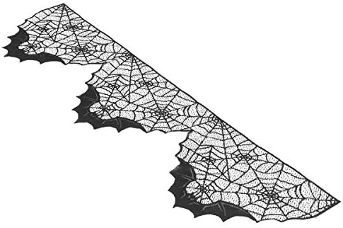 BESTOYARD Halloween kamin tkanina Decor Bat paukova mreža čipkasta tkanina za peć za Ghost Festivsl kamin