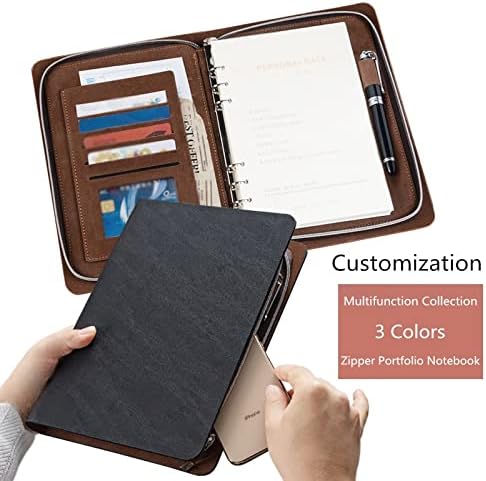 TKFDC kožna fascikla za Notebook A5 poslovni Patentni zatvarač dnevnik Planer A6 Portfolio Notebook