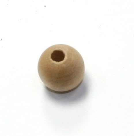 Mylittlewoodshop - Pkg okruglog kruga od 12 perli-prečnika 3/8 inča i nedovršenog drveta sa 5/32