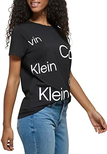 Calvin Klein ženski Casual pamuk Span dres kratki rukav CK Logo T Shirt