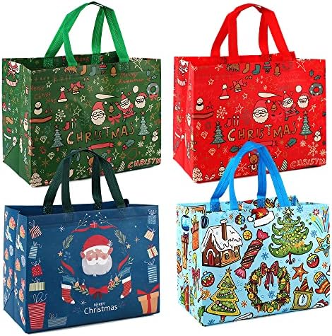 Hying 12kom Božić veliki poklon torbe za žene Shopping, zima Tote Torbe za višekratnu upotrebu Božić