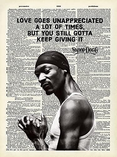 Art Canvas Poster reper Poster 12x16 inča za zidnu dekoraciju bez okvira za Snoop Singer štampa Dogg