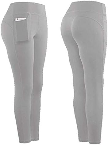 Tantisy ženske Casual fitnes pantalone za podizanje bokova za jogu sa džepovima jednobojne teretane