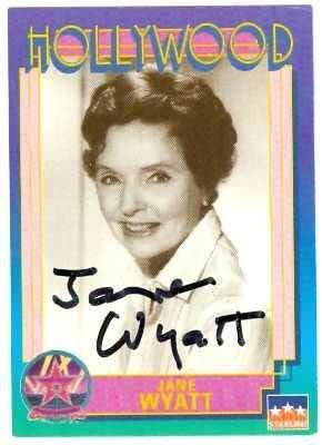 Jane Wyatt potpisao trgovačku karticu 1991. Hollywood Walk of Fame 157 - Trgovinske kartice za film