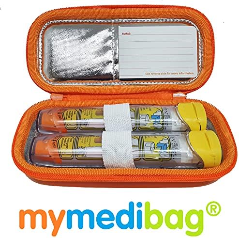 Mymedibag Hardcase izolovana-dvostruka EPIPEN-torba za lijekove za alergiju i astmu - vrlo vidljiva i uočljiva