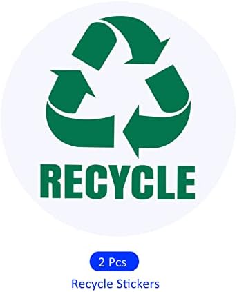 M Meterxity 2 Pack Naljepnice za recikliranje naljepnica - Kancije za klasifikaciju kante Dekal Poredaj smeće, primijenite na kućnu uredsku upotrebu