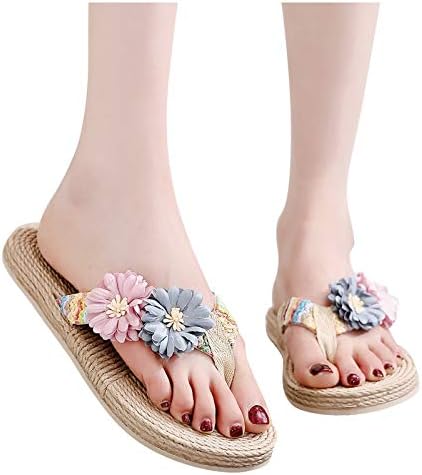 Wasserce Slatke papuče Žene Memorijske pjene Flip-Flops Sandale za plažu Tkanje cipela za klizanje