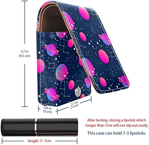 Space Galaxy Purple Planets Stars torbica za sjajilo za usne Prijenosna putna kozmetička torbica drži 2 ili