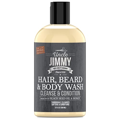 Ujak Jimmy kosa, brada & tijelo muške Wash | Sulfate besplatno, Paraben Besplatno, sa Prirodno izvedenih
