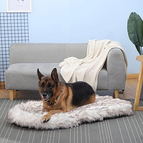 Laifug Luxury faux Fur dog Bed，debljine 5 inča Ultra meka ortopedska Memory Foam dog Bed sa navlakom od
