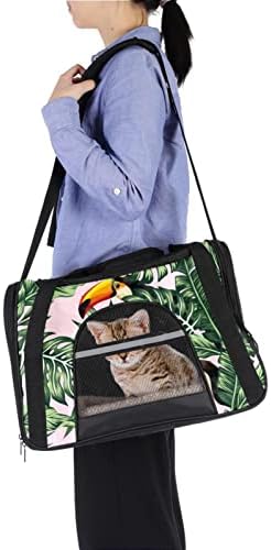 Nosač za kućne ljubimce tropska zelena džungla Palma Kolibri mekani putni nosači za kućne ljubimce za Mačke,