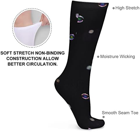 WEEDKEYCAT Funny Bubbles Overlay transparentan debele čarape novost Funny Print grafički Casual toplo