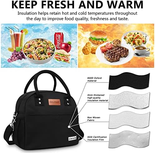 BALORAY torba za ručak za višekratnu upotrebu za žene muškarce nepropusna multifunkcionalna sa naramenicom