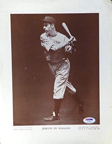 Joe DiMaggio sa potpisom 9. 5x12 M114 Bejzbol magazina Page Photo New York Yankees Vintage