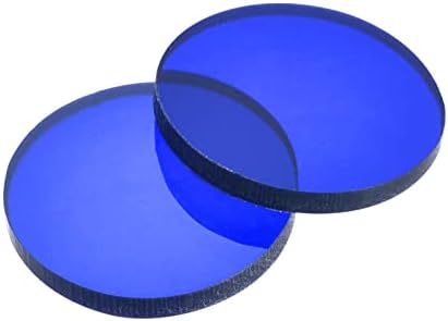 MECCANIXITY 20mm okrugle minijaturne baze modela, kružna baza debljine 2,5 MM, prozirno plavo