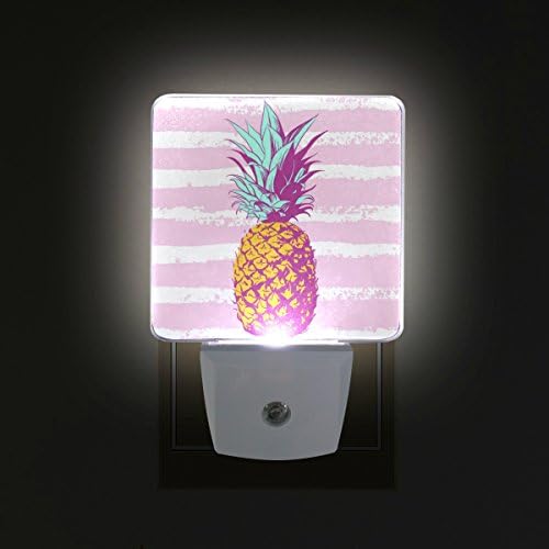 2 Pc Plug - in LED noćna svjetla sa ananasom egzotično tropsko voće noćna svjetla sa senzorom