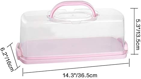 Prenosna Plastična pravougaona kutija za hleb sa prozirnim poklopcem 13inch prozirna posuda za torte