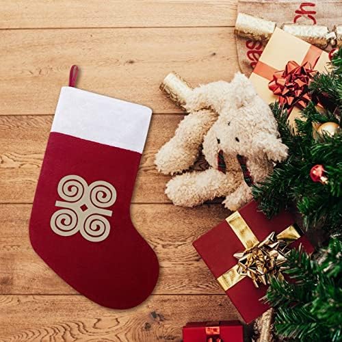 Afrički simboli Božićne čarape za čarape sa plišanim kaminom visi za Xmas Tree Home Decor Decor