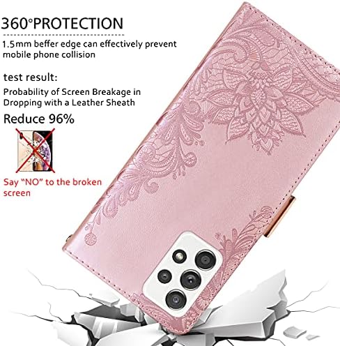 Monwutong torbica za novčanik Redmi Note 11 Pro 5G / 4G, PU kožna dvostruka kopča od čipkastog cvijeta otporna