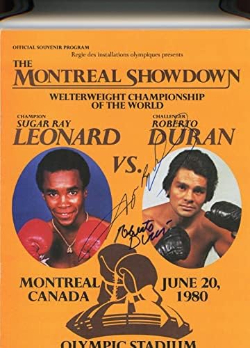 Vintage Duran Leonard Boxing potpisan autogramirani program 1980 PSA DNA CERT - Ostali suopćini
