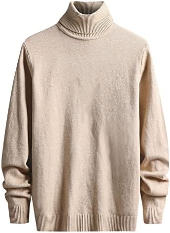 Dudubaby muški džemper džemper sa visokim vratom Čvrsta boja tanka džemper